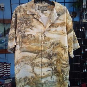 Palm Island 100% Silk sz M shirt